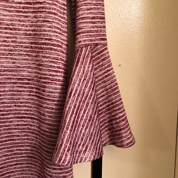 Speechless Bell Sleeve Stripe Hacci Dress - Picture 6 of 8